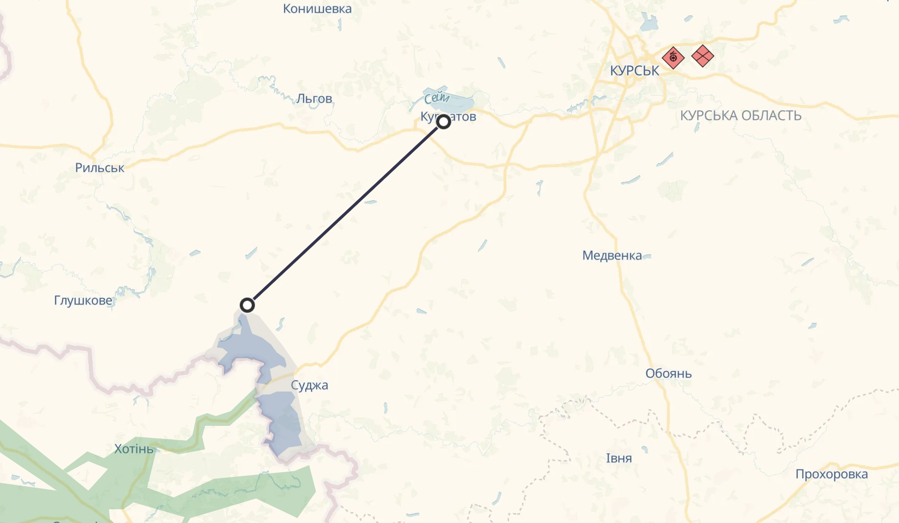 Де ведуться бої у Курській області: карта "сірих зон" на 9 серпня